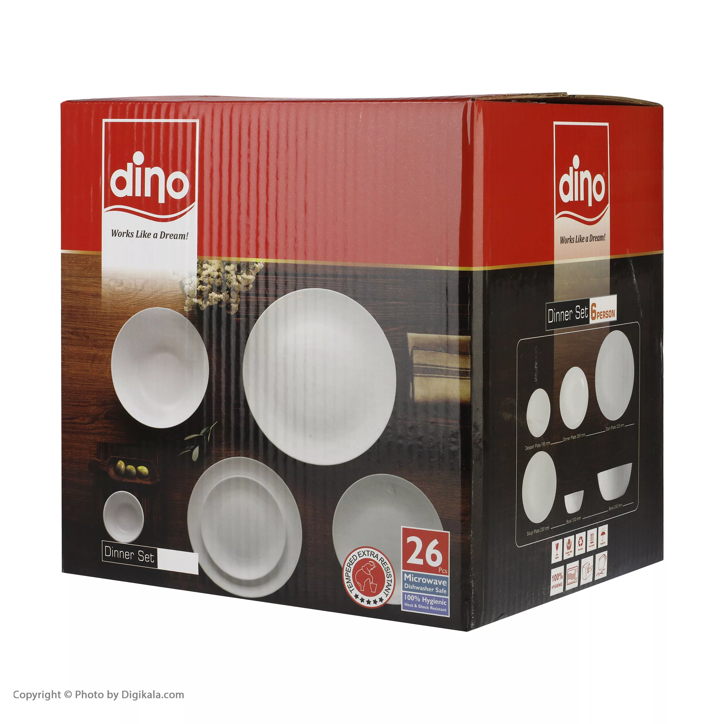 سرويس غذاخوری 26 پارچه دینو مدل آنوشا