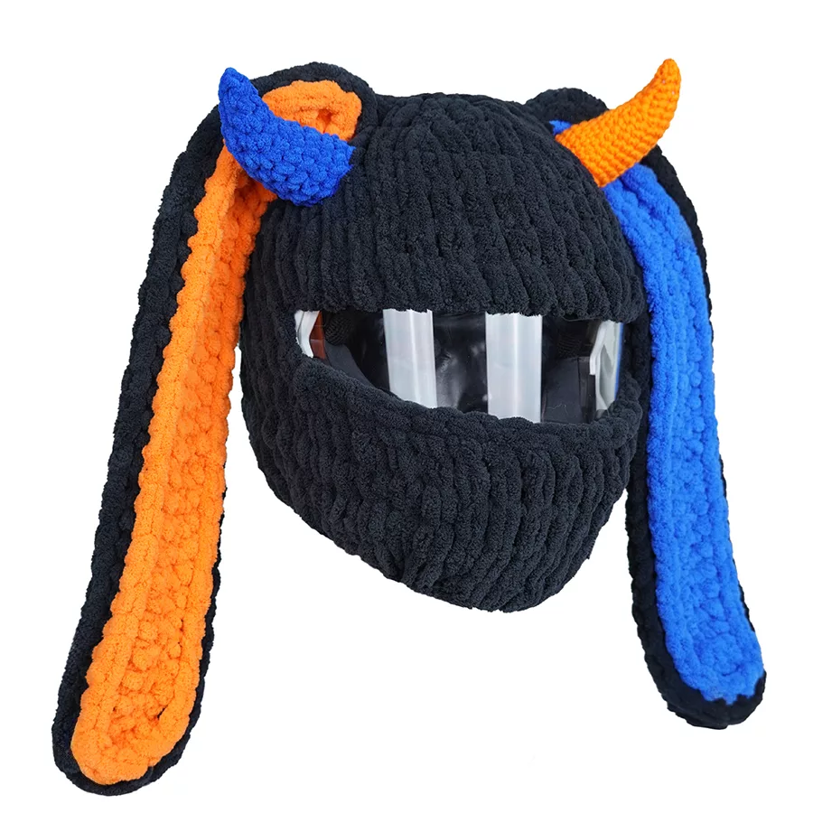 کلاه کاسکت پی مدل NOFACE EVIL OR/BK