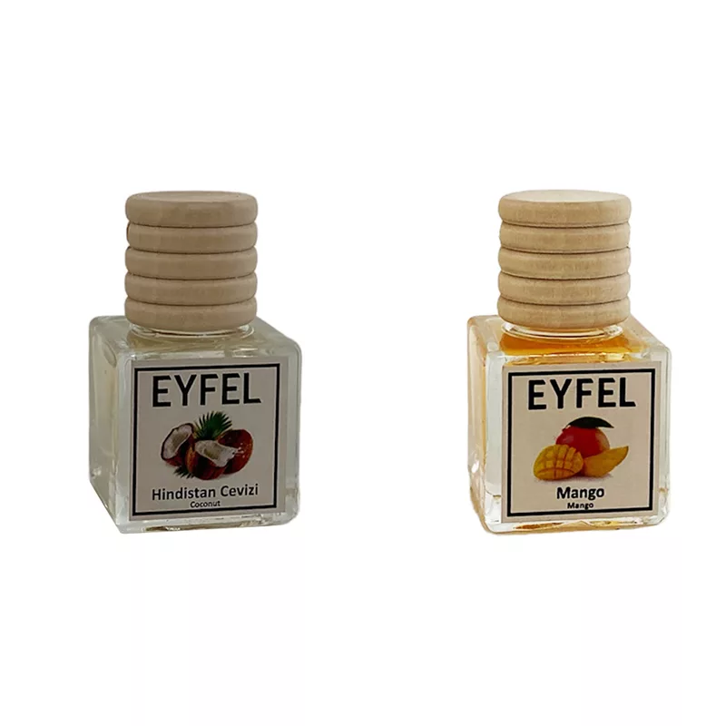 خوشبوکننده خودرو مدل نارگیل و انبه حجم 10 میلی لیتر مجموعه 2 عددی