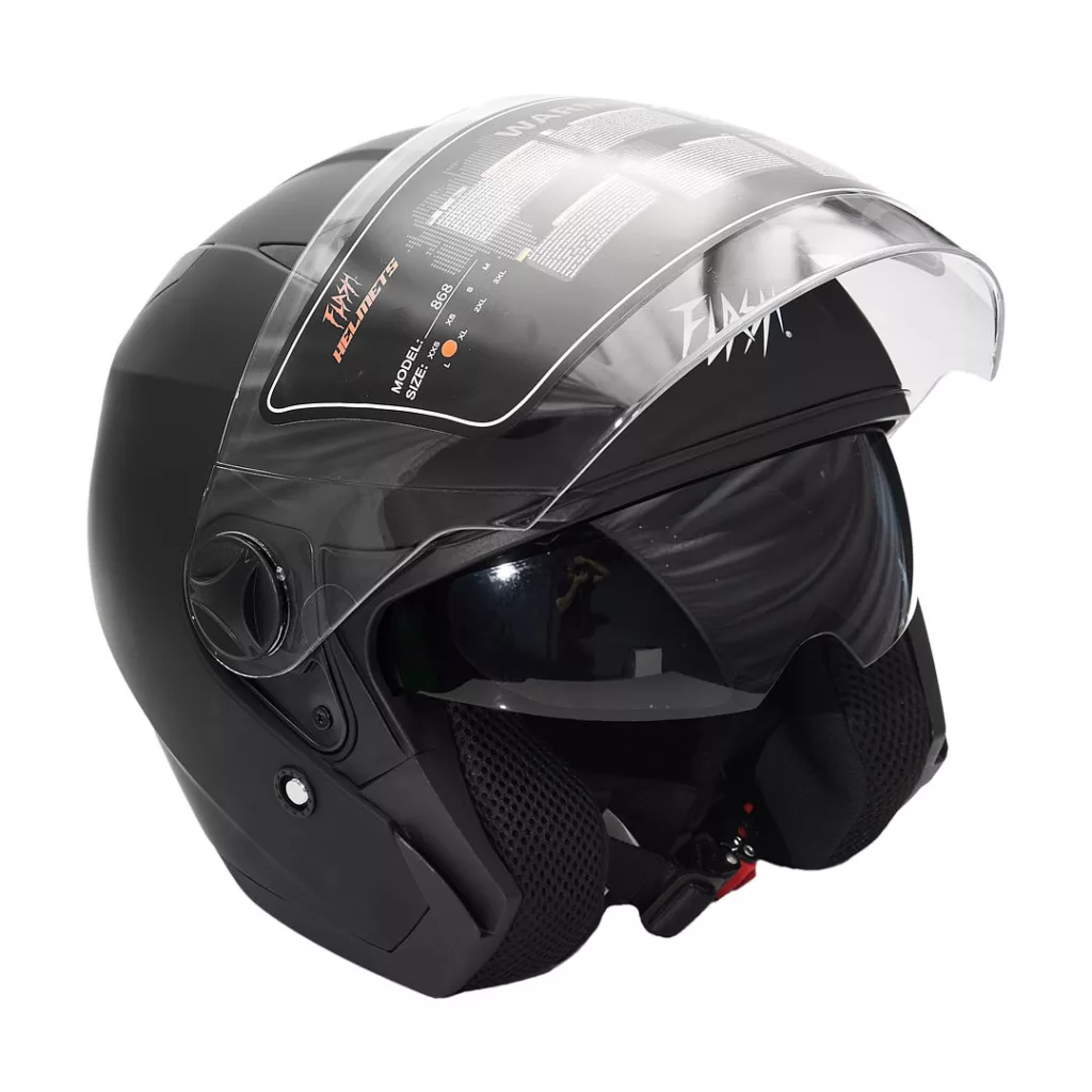 کلاه کاسکت بدون فک فلش مدل 868 matt black