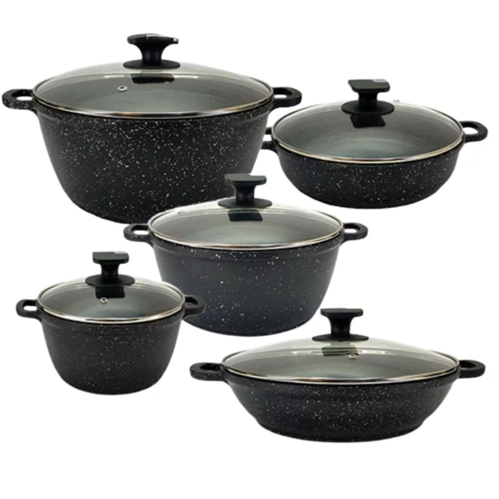 سرویس قابلمه 10 پارچه پن هوم مدل گرانیت