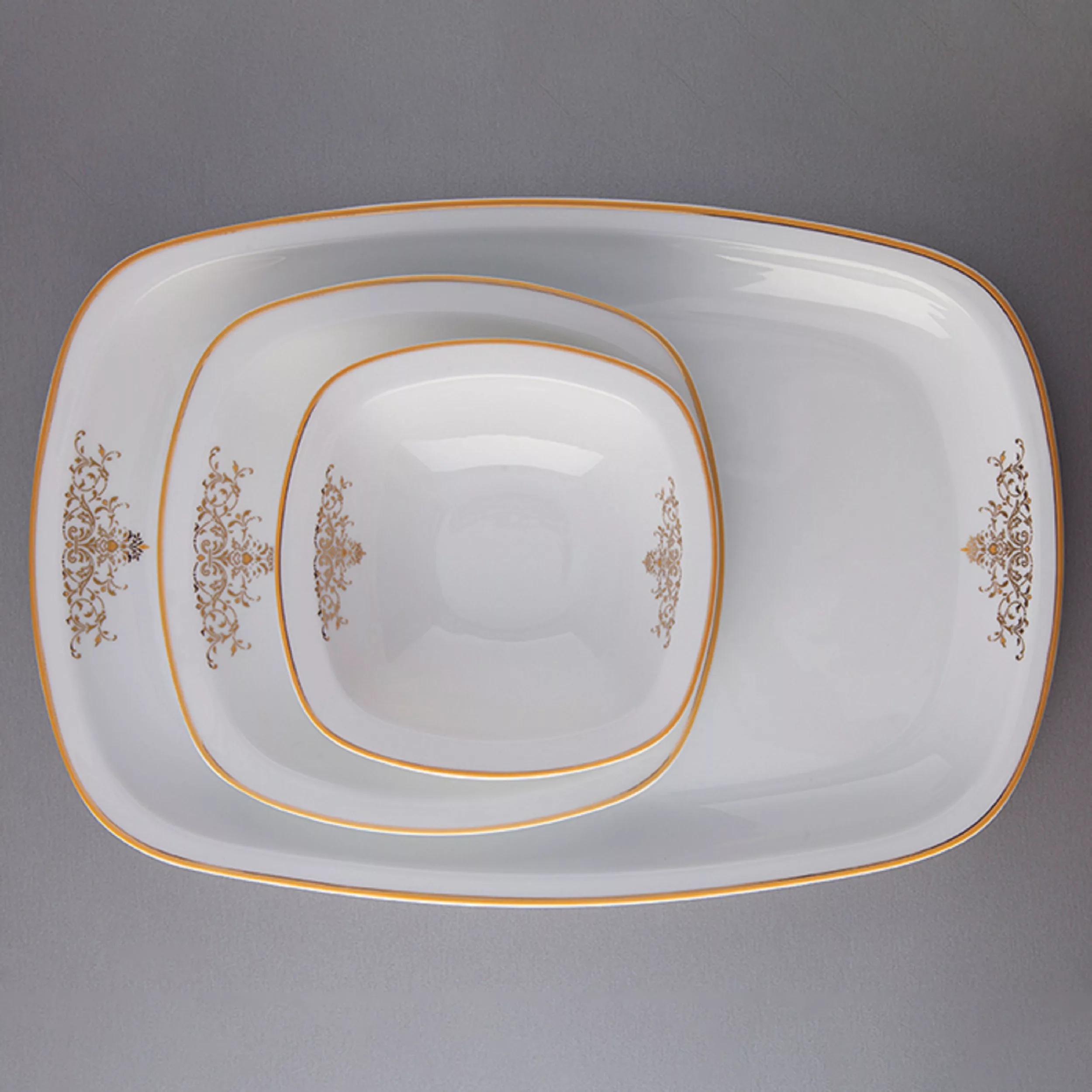 سرویس غذاخوری 27 پارچه چینی زرین ایران سری کواترو مدل مونت کارلو درجه یک