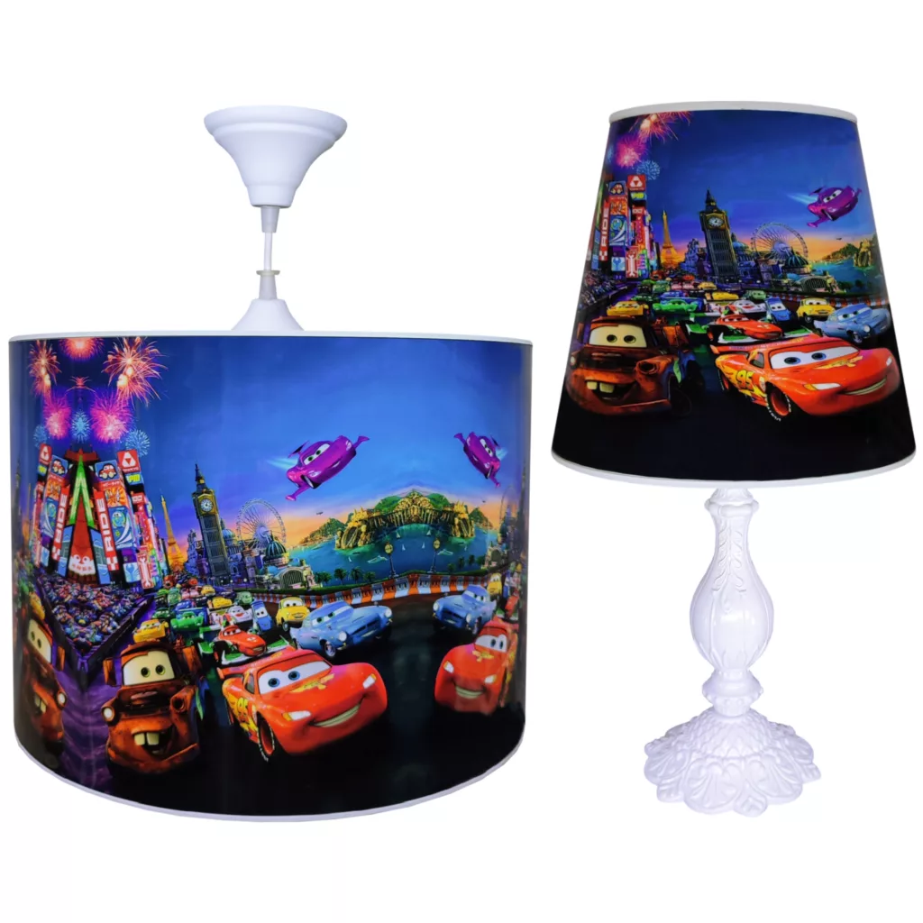 لوستر کودک مدل مک کوئین به همراه آباژور