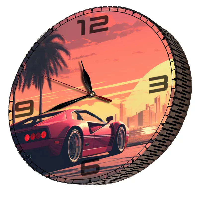 ساعت دیواری مدل ماشین مدرن