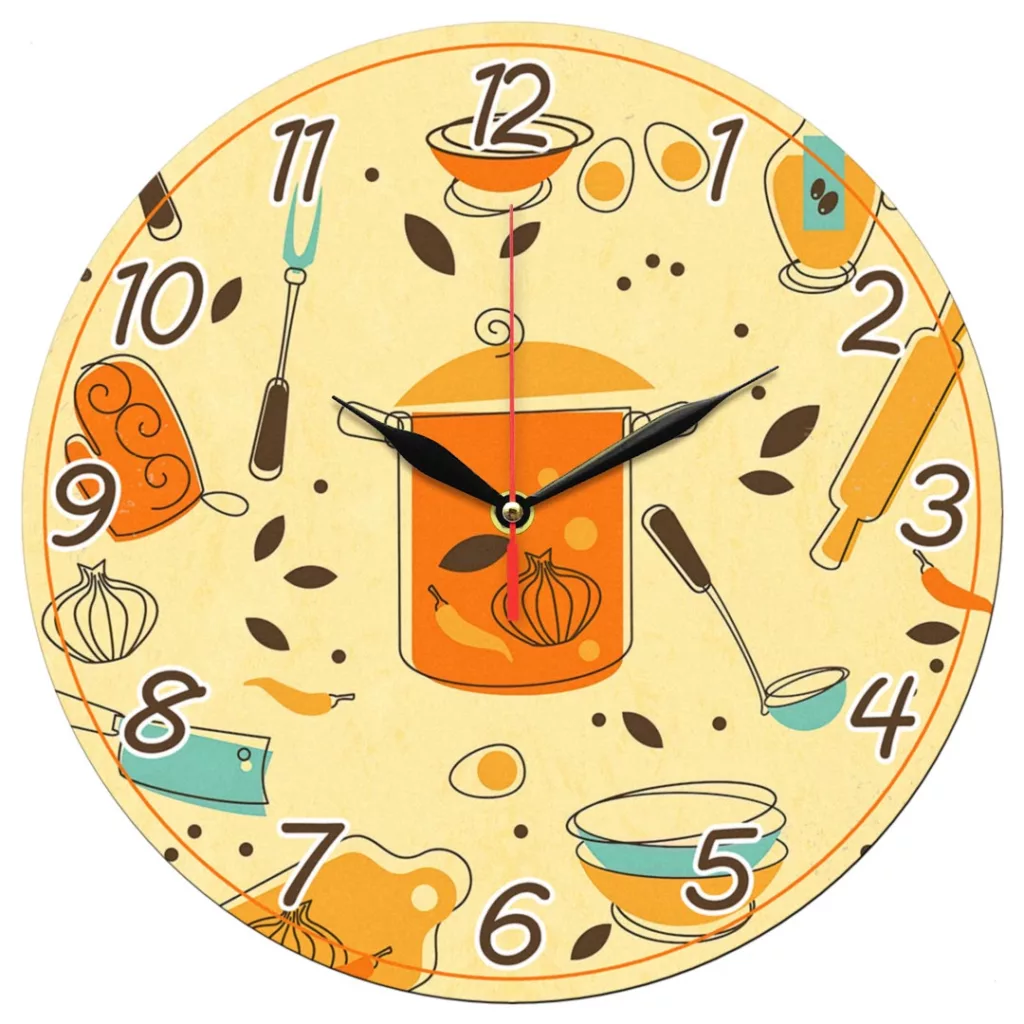 ساعت دیواری طرح لوازم آشپزخانه کد 1405