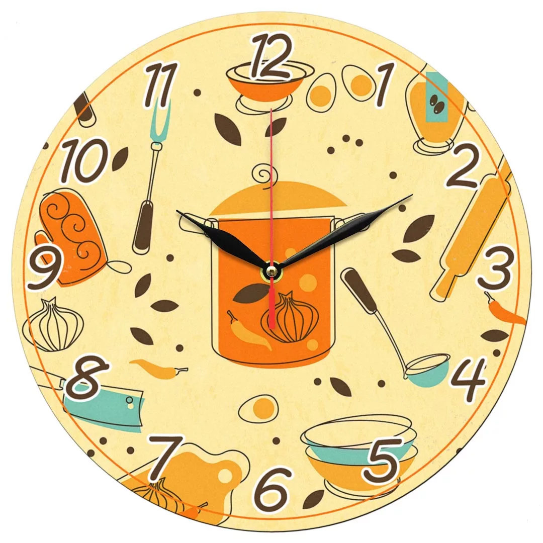 ساعت دیواری طرح لوازم آشپزخانه کد 1405 ساعت دیواری طرح لوازم آشپزخانه کد 1405