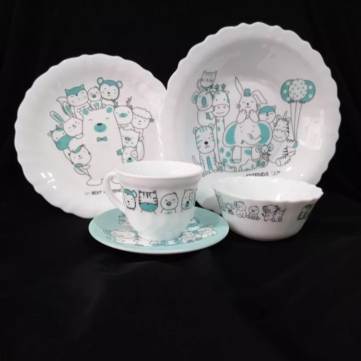 سرویس غذاخوری کودک 5 پارچه یک نفره پارس اپال مدل دوستان