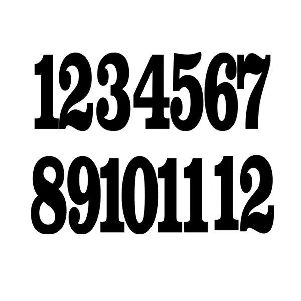 اعداد ساعت کد 2810 مجموعه 12 عددی