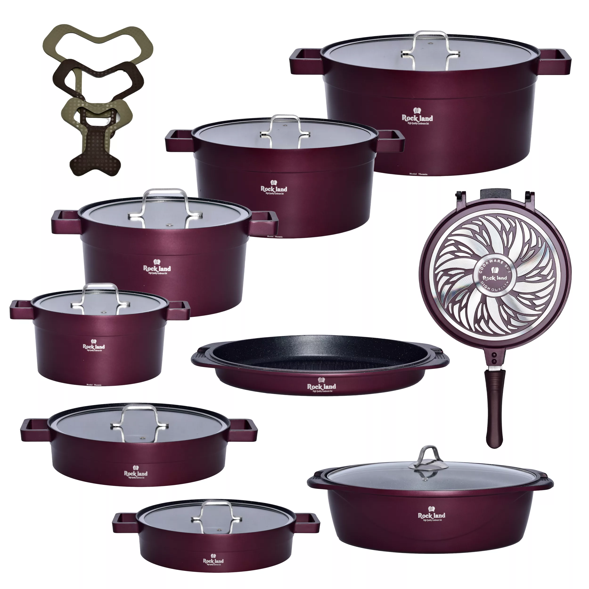 سرویس پخت و پز 21 پارچه راکلند طرح تمیس کد 800289