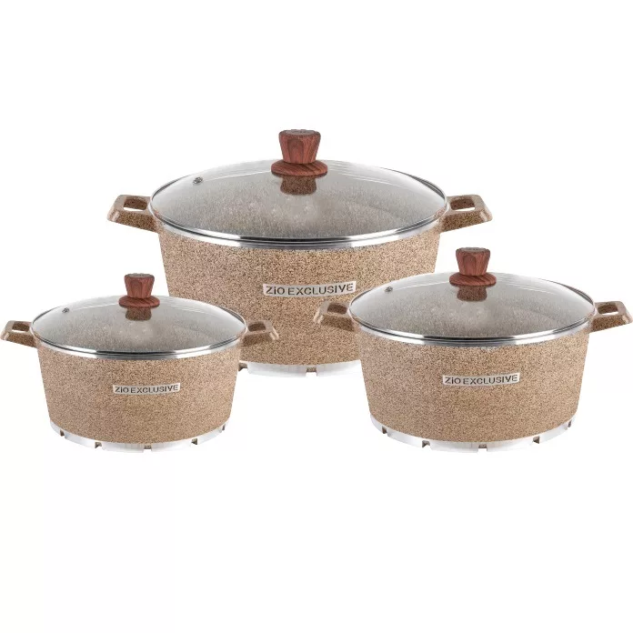 سرویس قابلمه ۶ پارچه زیو مدل ۸۴۰۰-۴۴