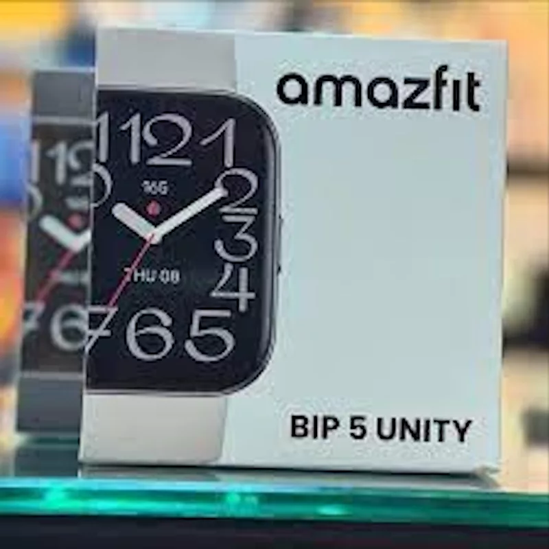 ساعت هوشمند 48 میلی متری آمازفیت مدل MAN HOOKS BIP 5 UNITY FIDELITY با بند سیلیکونی