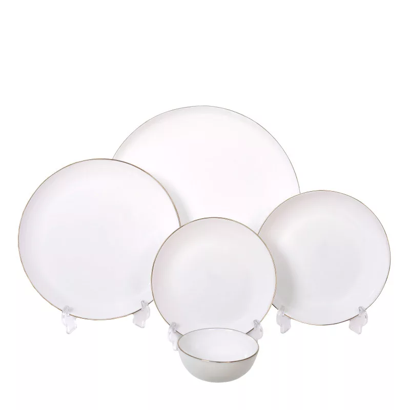 سرویس غذا خوری 26 پارچه گلدن اوپال مدل لب طلا