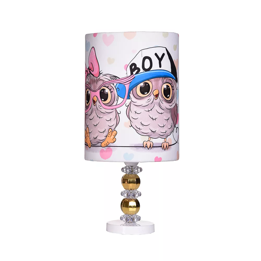 لوستر و  آباژور رومیزی اتاق کودک مدل جغد دختر و پسر