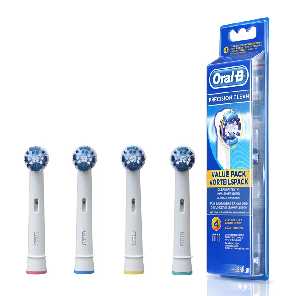سری یدک مسواک برقی اورال-بی مدل PRECISION CLEAN بسته 4 عددی