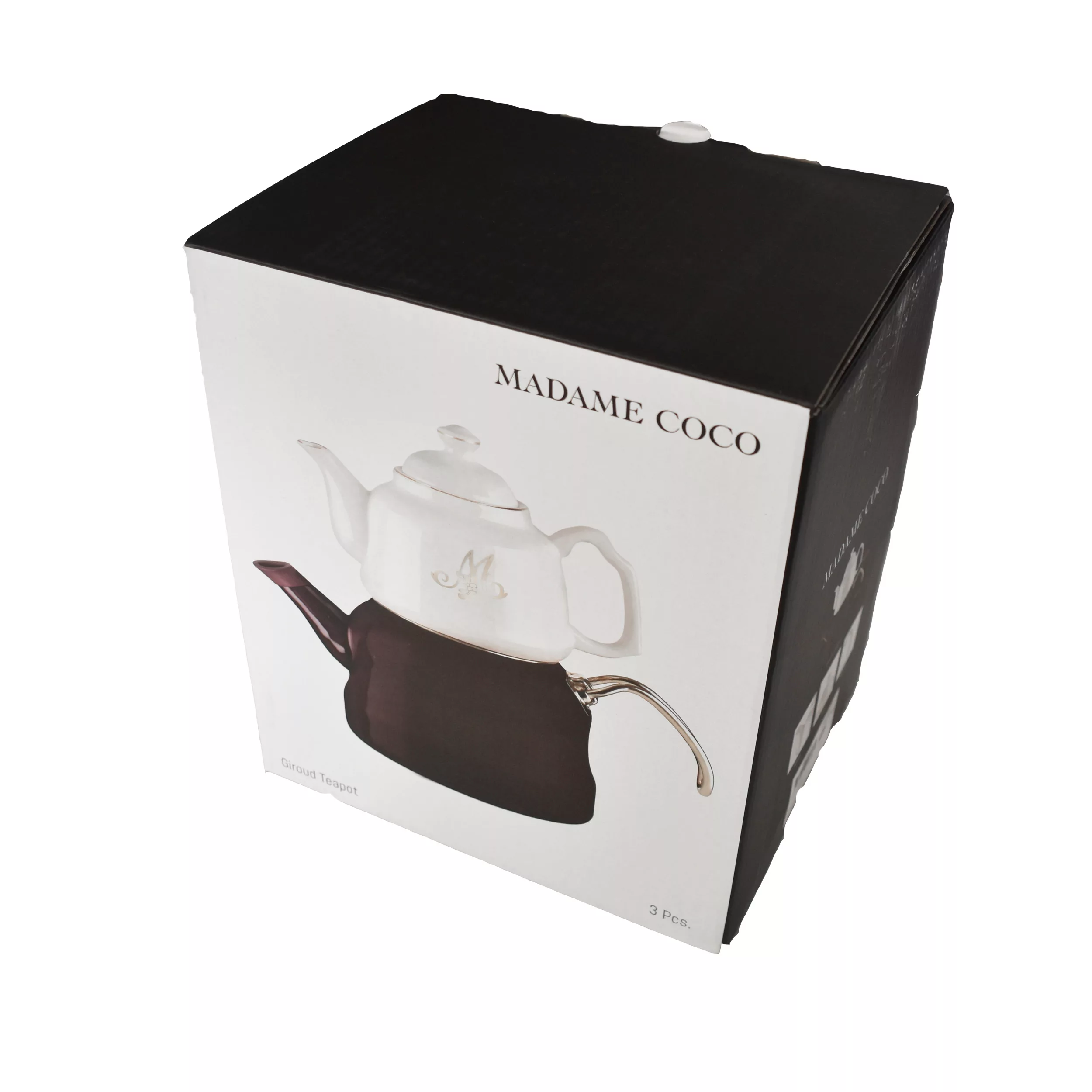 ست کتری و قوری مادام کوکو مدل  giroud teapot murdum گنجایش کتری 2.5 لیتر گنجایش قوری 1 لیتر