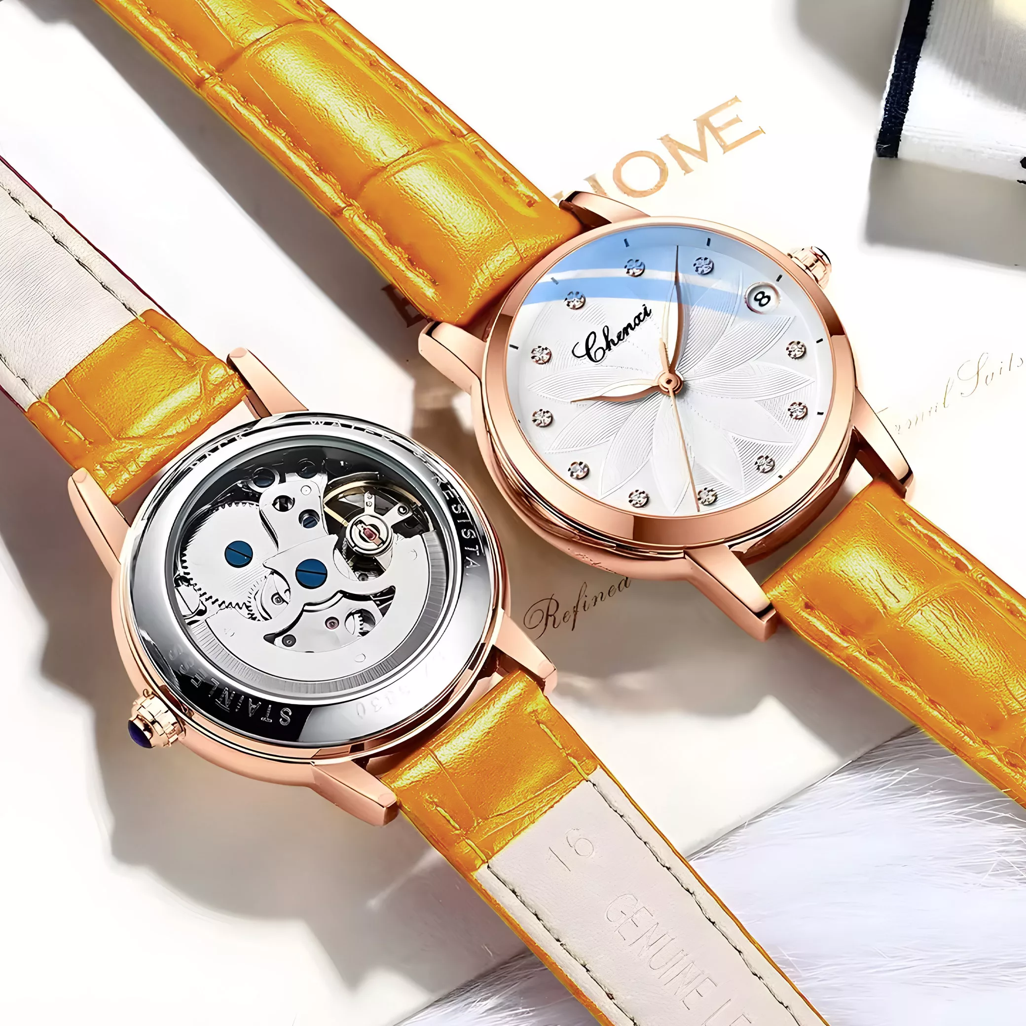 ساعت مچی عقربه‌ای اتوماتیک زنانه چنکسی مدل CH8833-SEK04