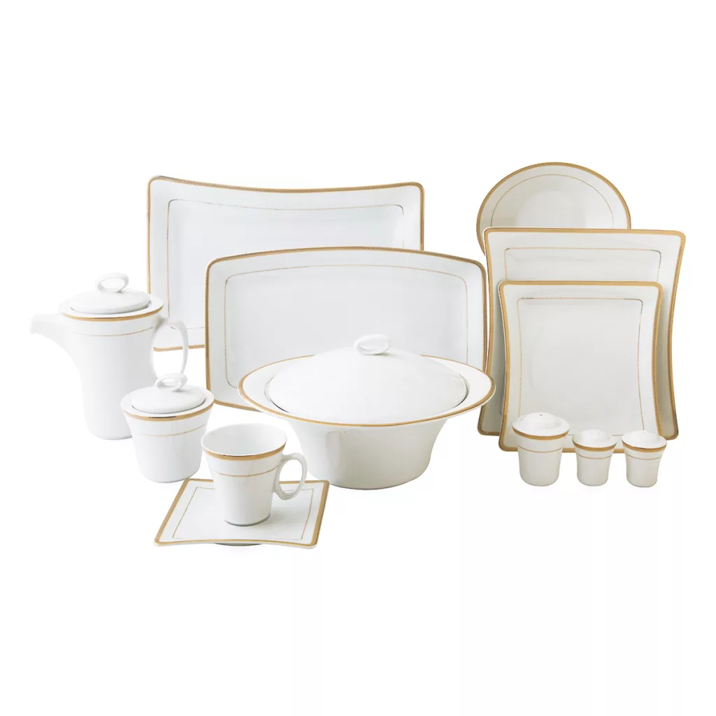 سرویس غذاخوری 97 پارچه چینی زرین ایران مدل سپینود درجه یک