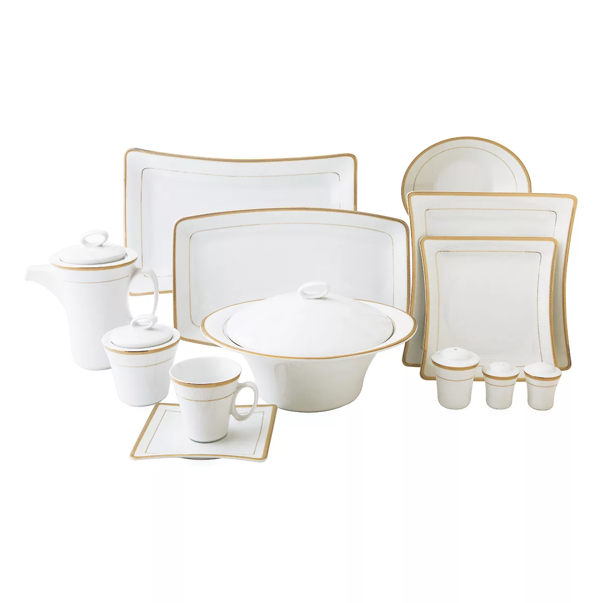 سرویس غذاخوری 97 پارچه چینی زرین ایران مدل سپینود درجه یک