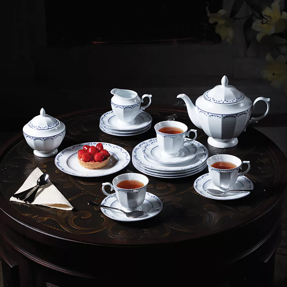 سرویس غذاخوری 103 پارچه 12 نفر چینی زرین ایران مدل فرانسیس سری نئوکلاسیک درجه یک