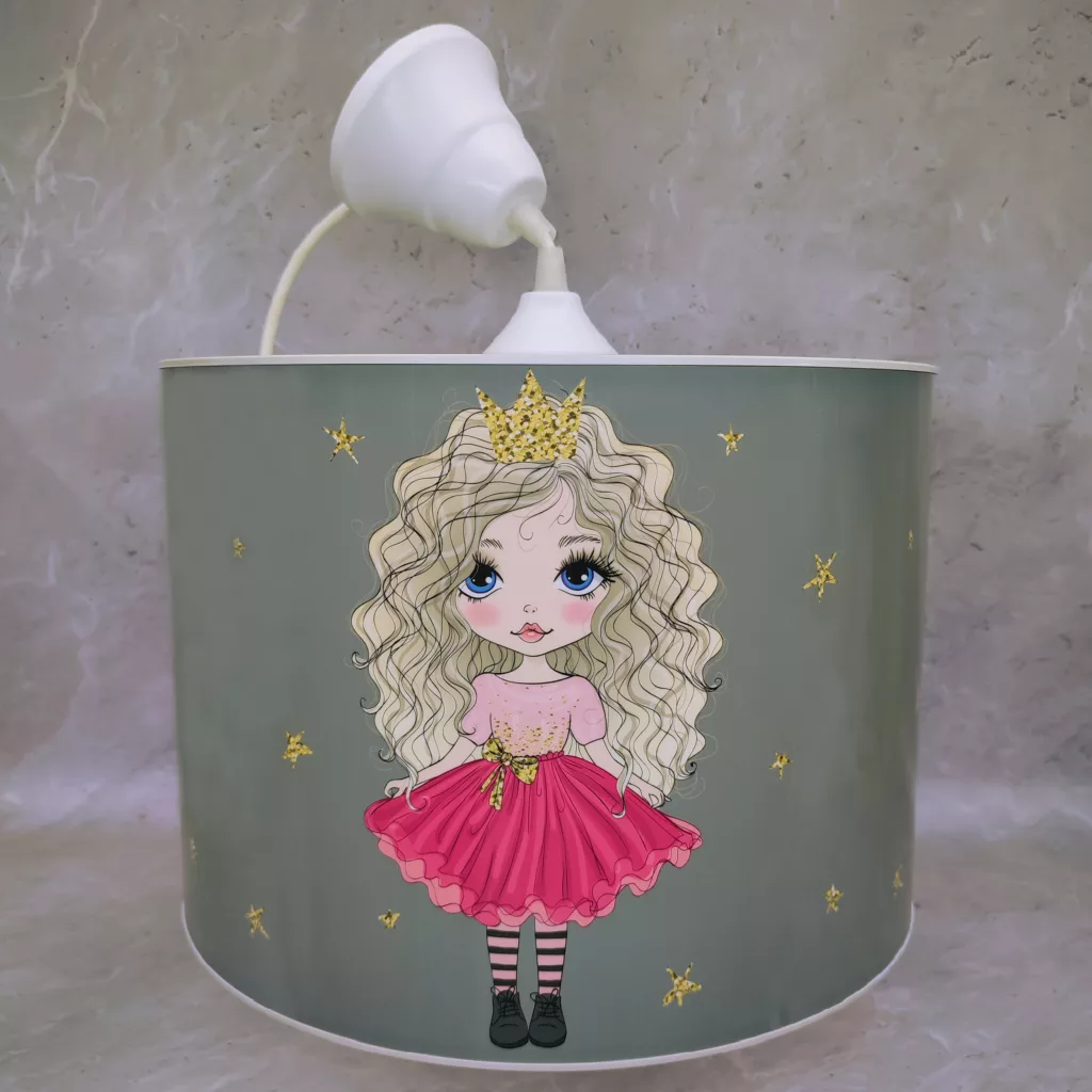 لوستر کودک مدل دختر موفرفری و ستاره