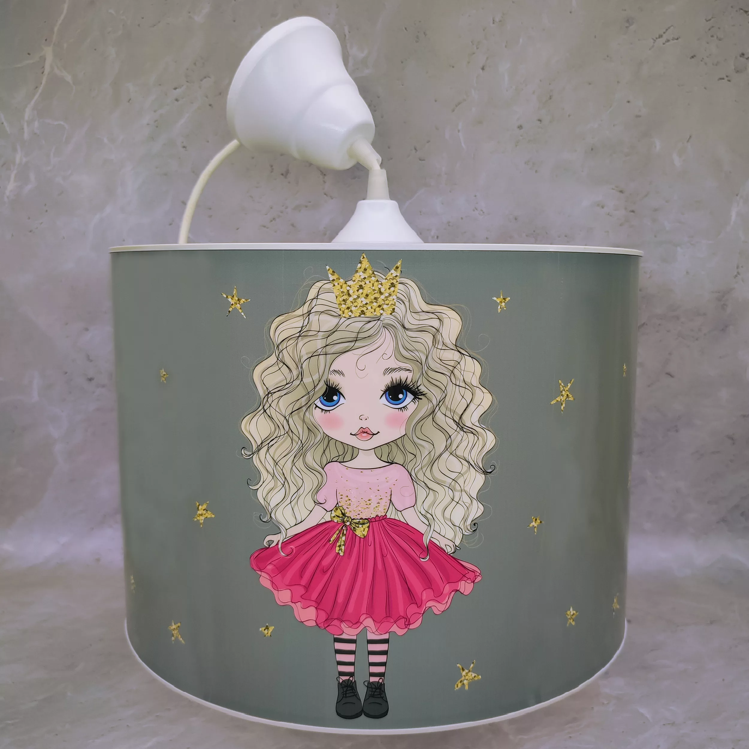 لوستر کودک مدل دختر موفرفری و ستاره