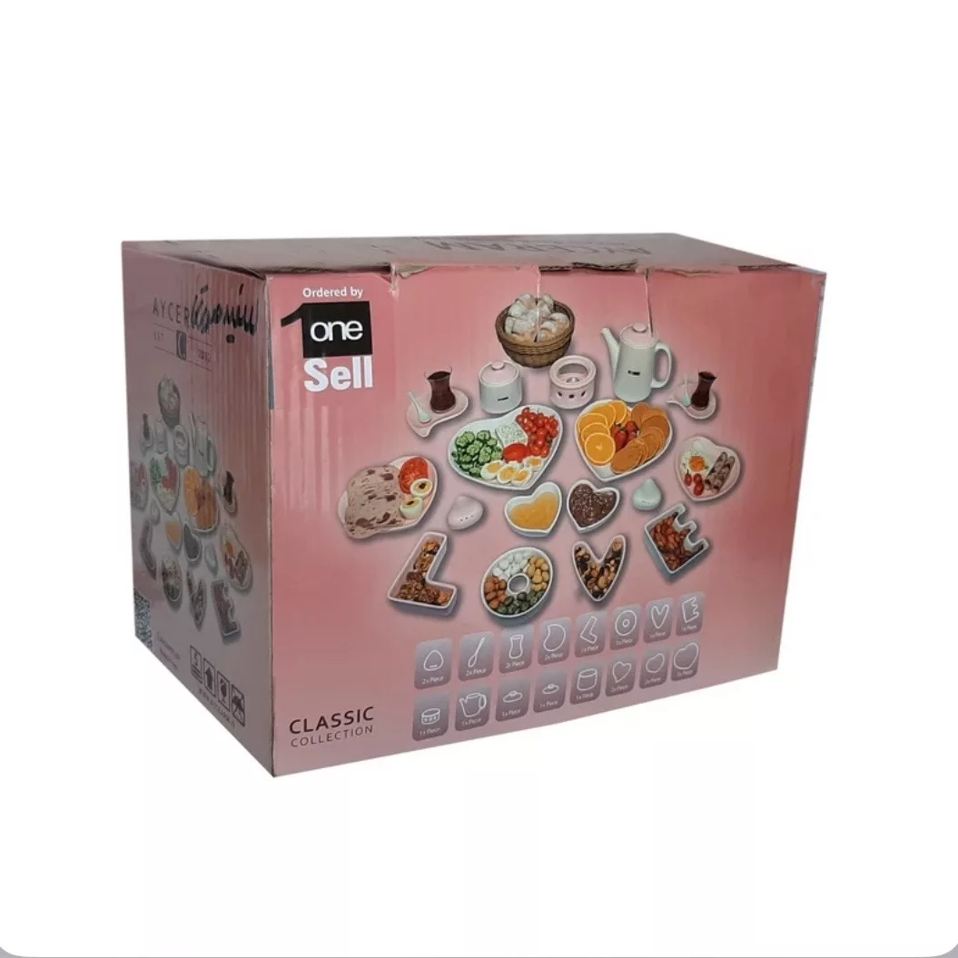 سرویس صبحانه‌خوری 21 پارچه 2 نفر آی سرام مدل پیزا