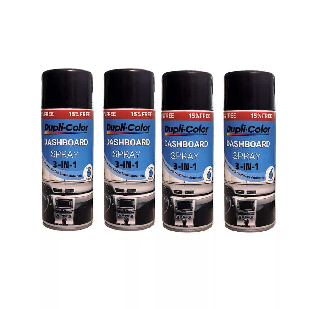 اسپری داشبورد و خوشبوکننده هوای ماشین دوپلی کالر مدل عطری حجم 400 میلی لیتر مجموعه 4 عددی