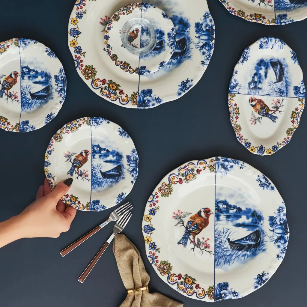 سرویس صبحانه‌خوری 26 پارچه 6 نفره کاراجا مدل Leland Birdy