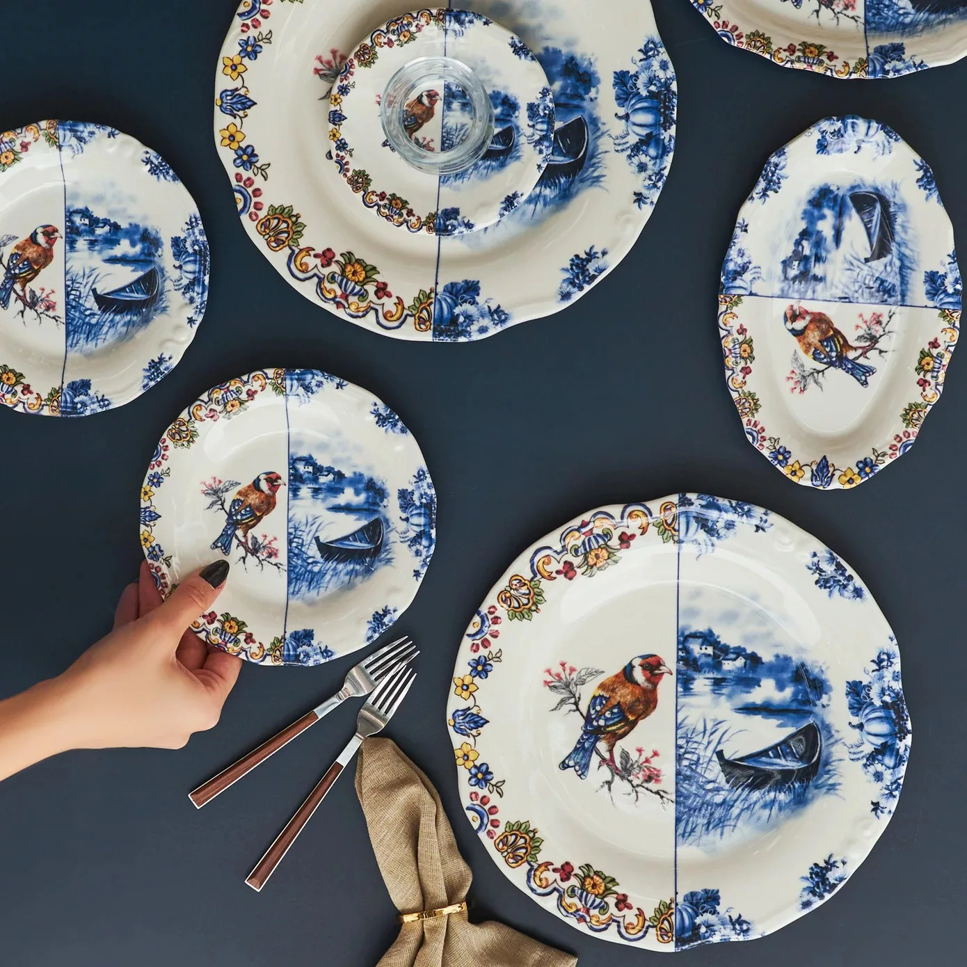 سرویس صبحانه‌خوری 26 پارچه 6 نفره کاراجا مدل Leland Birdy