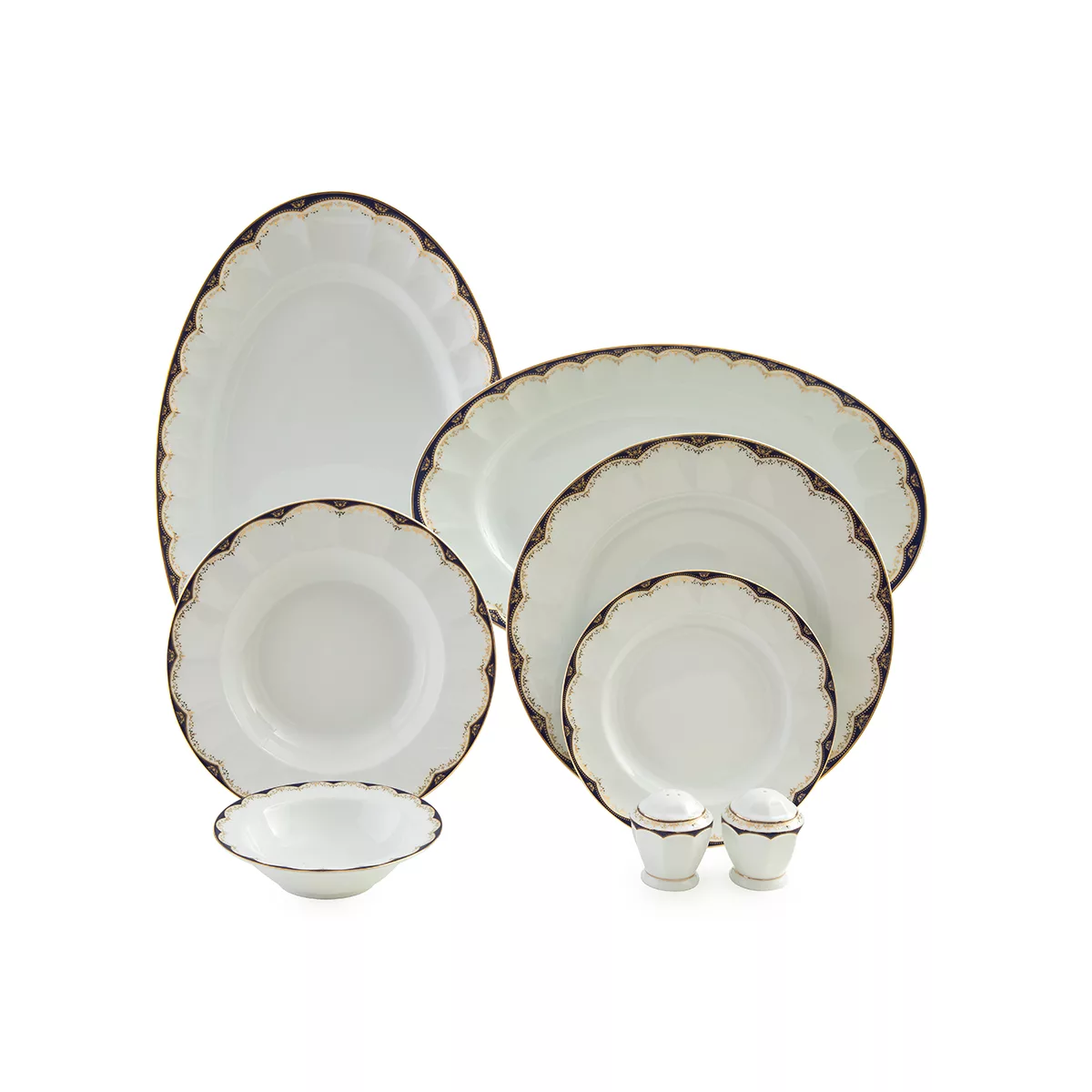 سرویس غذاخوری 29 پارچه چینی زرین ایران مدل نئوکلاسیک النور درجه عالی