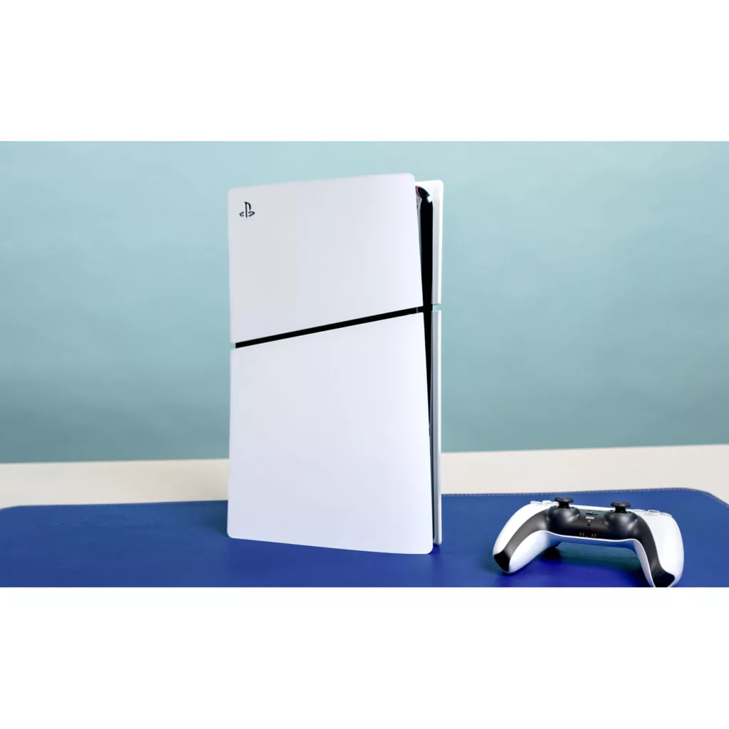 کنسول بازی سونی مدل PlayStation 5 Slim Digital Edition ظرفیت 1 ترابایت ریجن 2016B اروپا به همراه دسته اضافی و پایه شارژر
