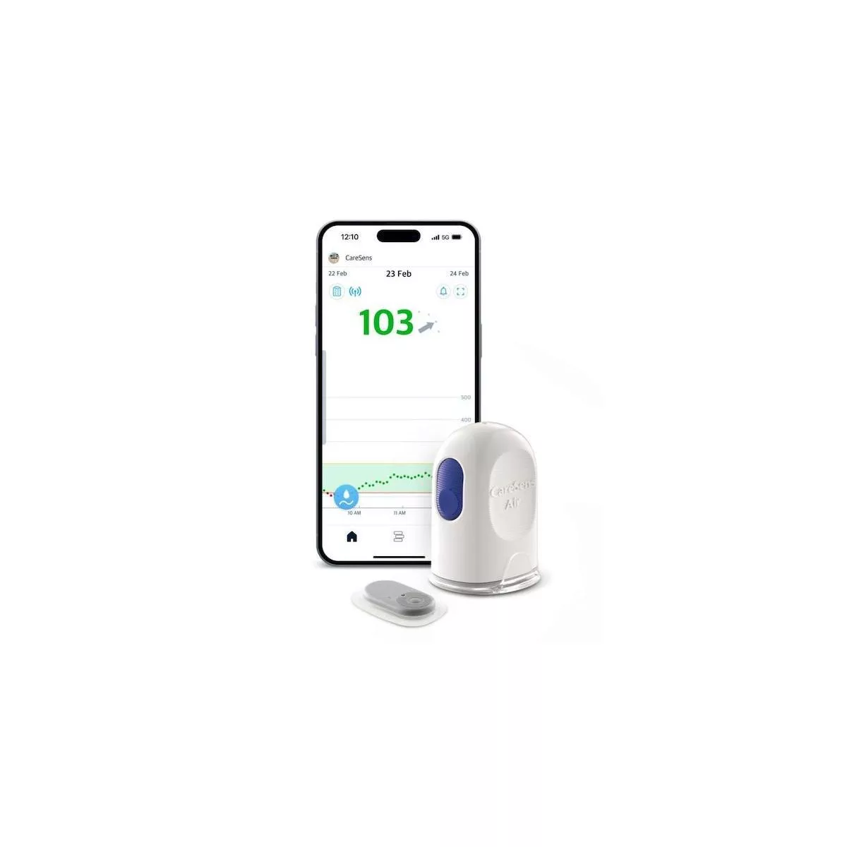 سنسور پایش مداوم اندازه گیری قند خون مدل caresens Air