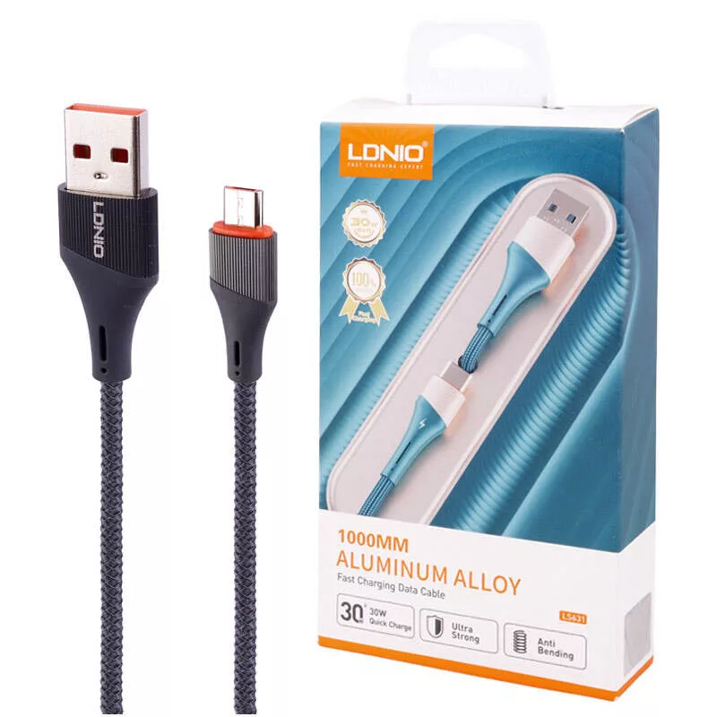 کابل تبدیل USB به USB-C الدینیو مدل LS631 طول 1 متر