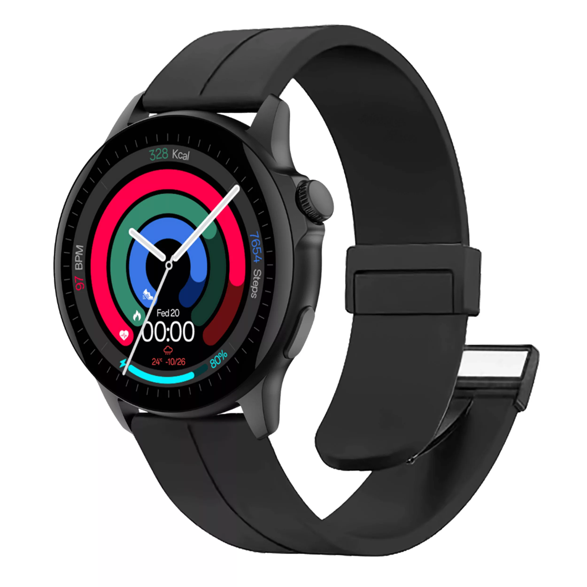 ساعت هوشمند 50 میلی متر جی تب مدل GTR4 با بند سیلیکونی