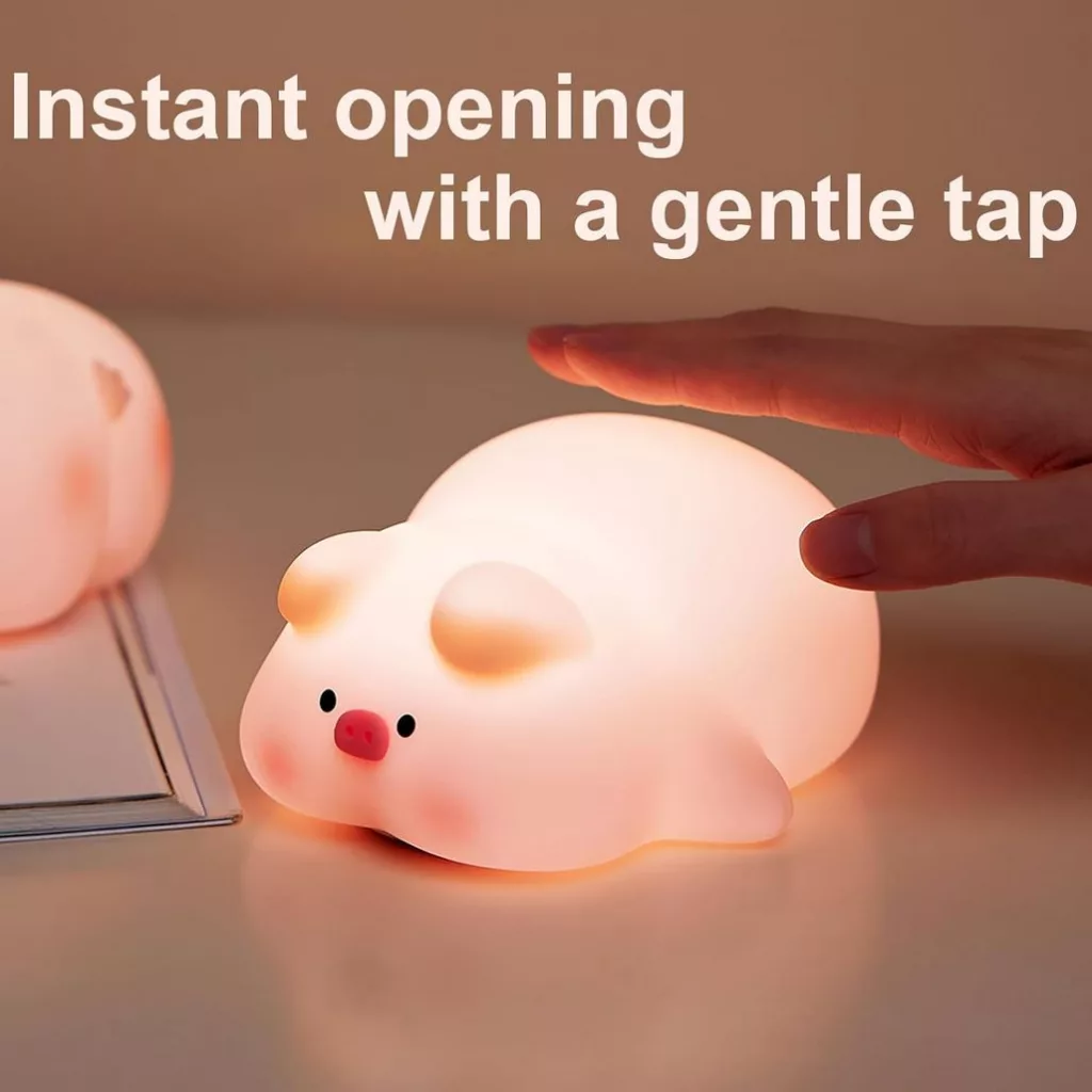 چراغ خواب اتاق کودک مدل خوک خوابیده