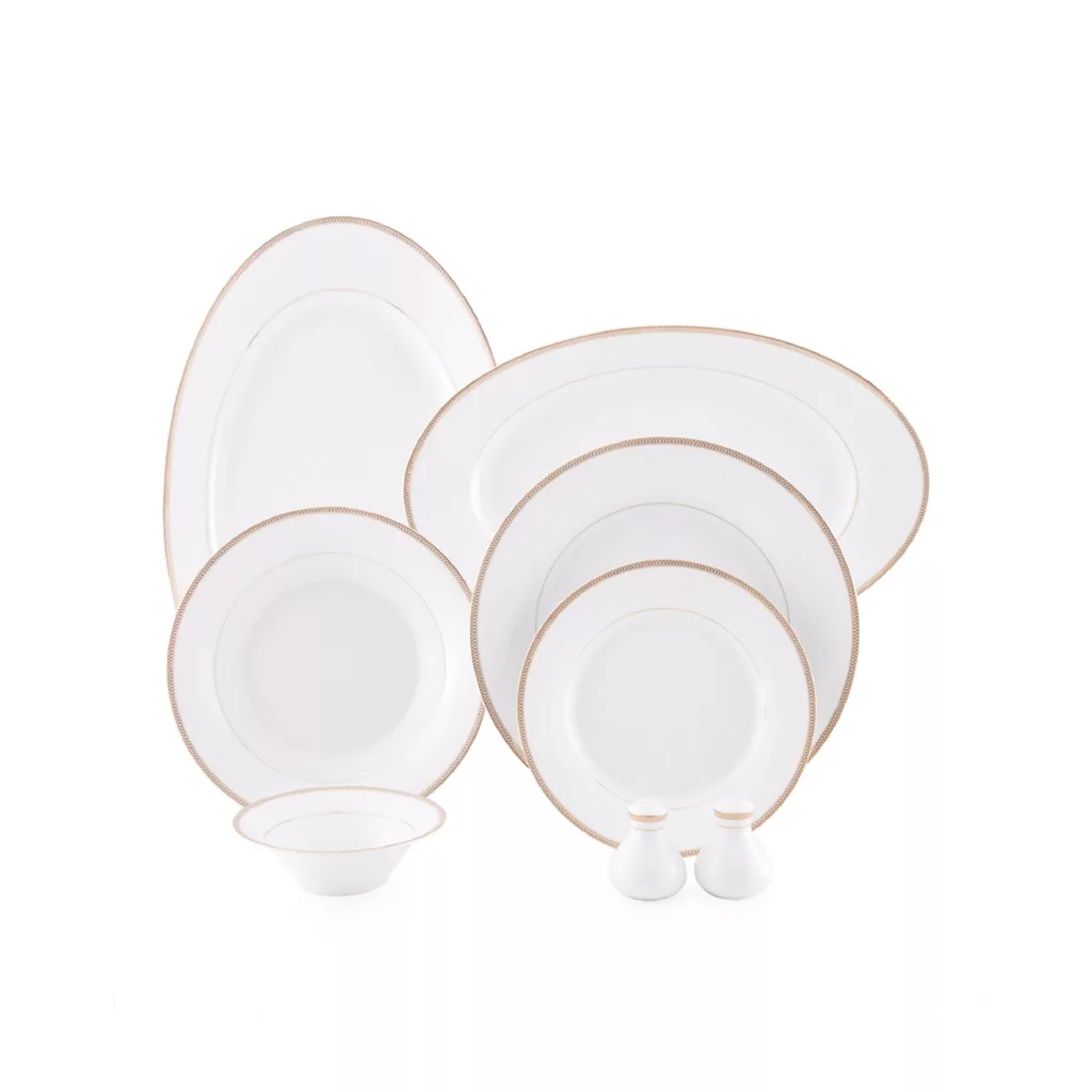 سرویس غذاخوری 35 پارچه چینی زرین ایران سری شهرزاد مدل سپینود درجه یک