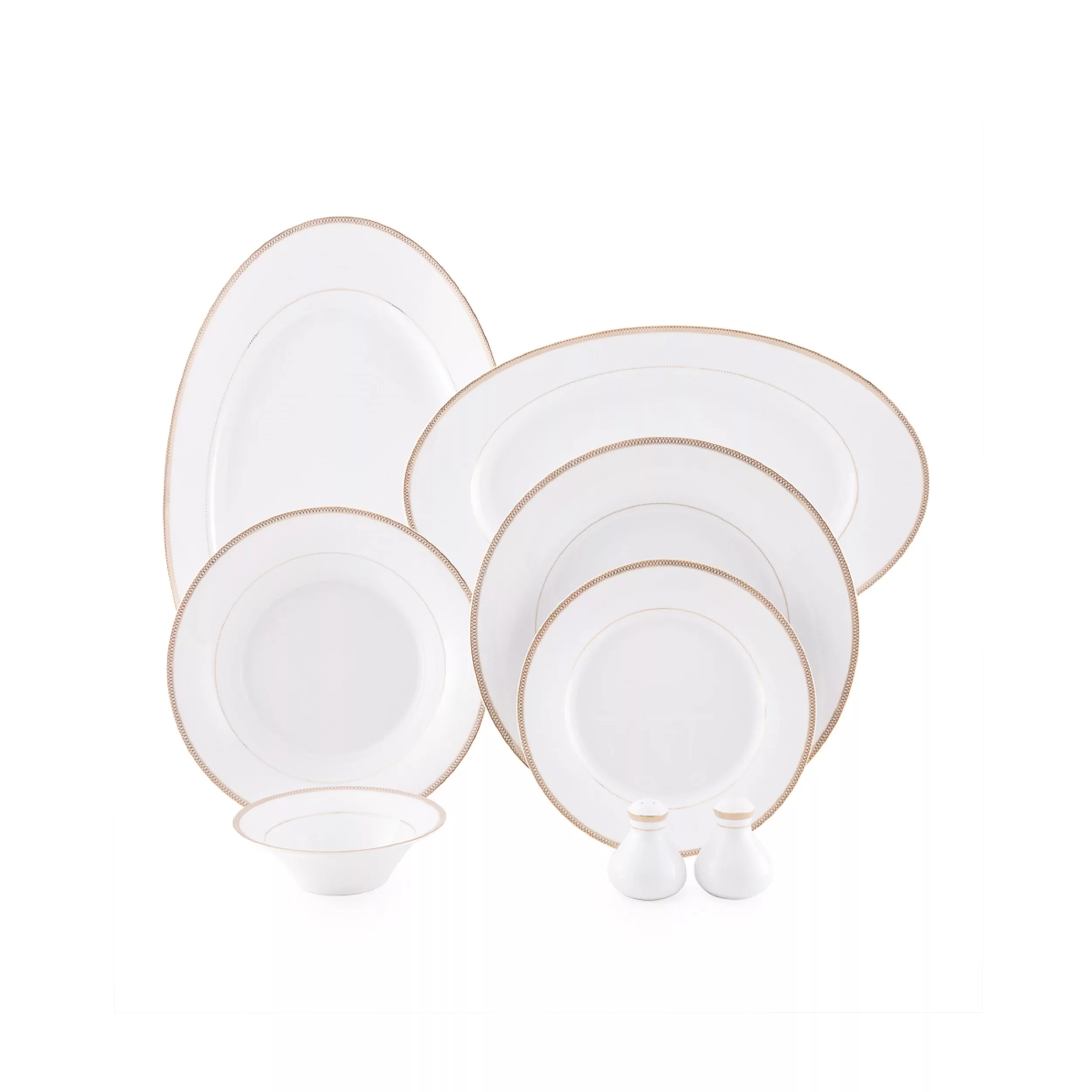 سرویس غذاخوری 35 پارچه چینی زرین ایران سری شهرزاد مدل سپینود درجه یک