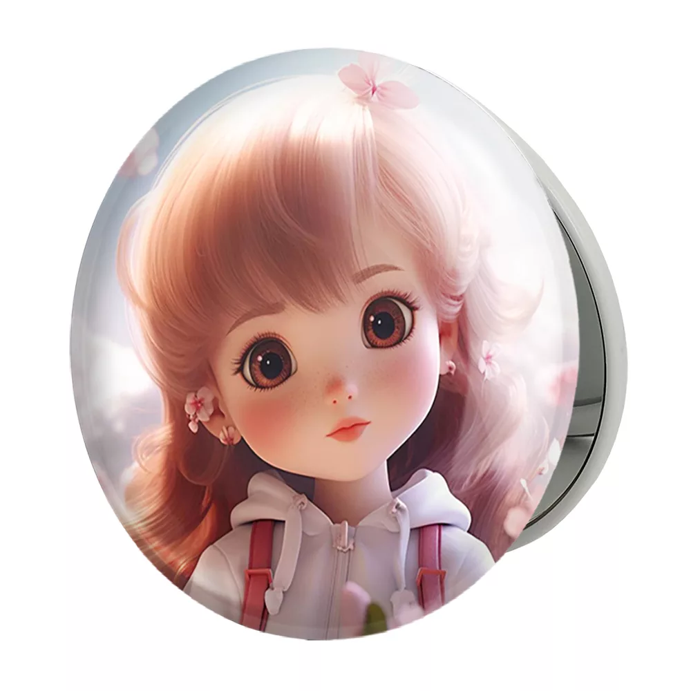 آینه جیبی خندالو طرح دخترانه (Girlish) مدل تاشو کد 36899