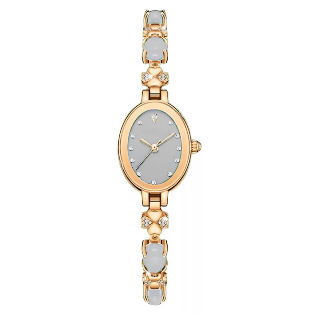 ساعت مچی عقربه ای زنانه مدل دستبندی بند نگین دار