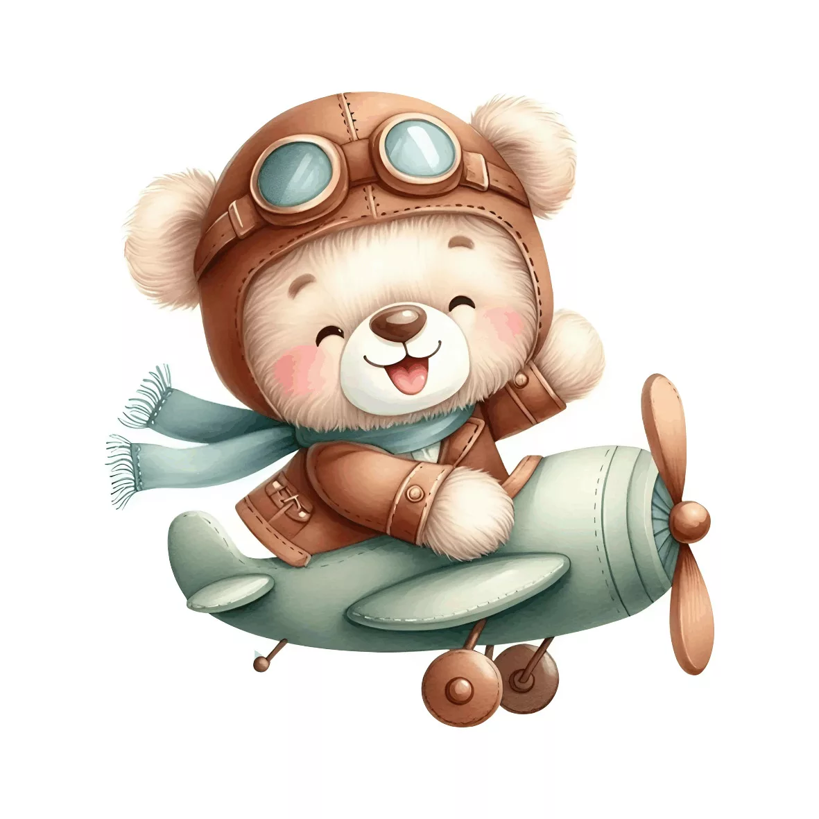 چراغ خواب اتاق کودک مدل خرس و هلیکوپتر LU046