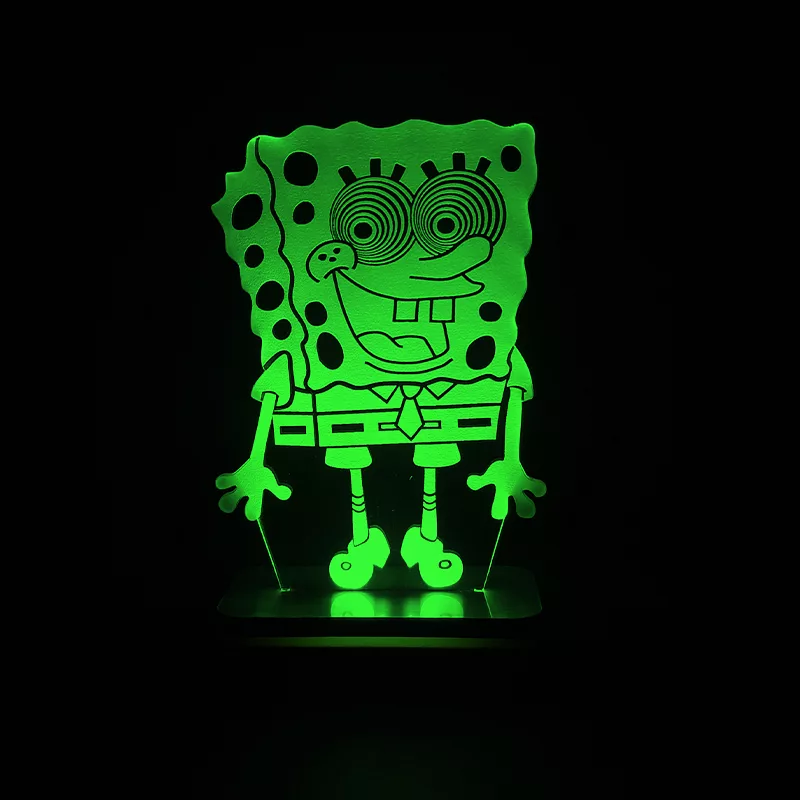 چراغ خواب اتاق کودک طرح کارتون باب اسفنجی مدل کلید دار