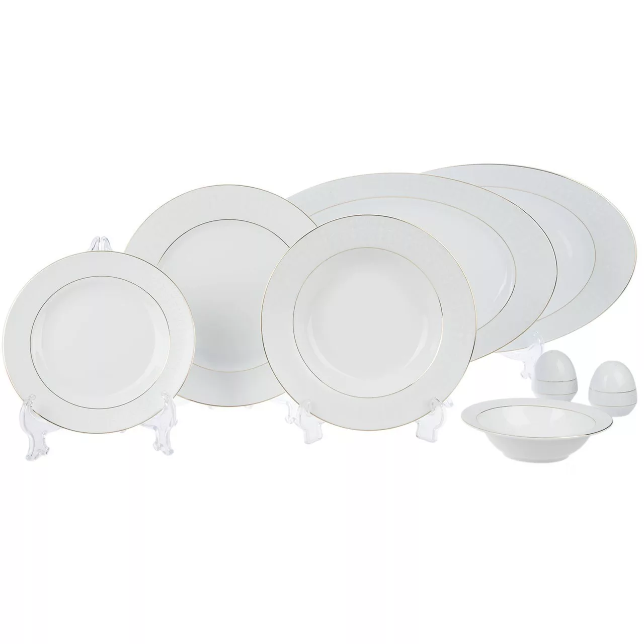 سرویس غذاخوری 28 پارچه چینی زرین ایران سری ایتالیا اف مدل Sepid Sadaf 2 درجه یک