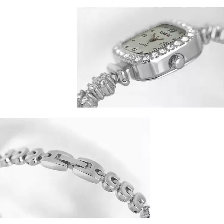 ساعت مچی عقربه ای زنانه کوارتز مدل فول نگین کلاسیک کد 25