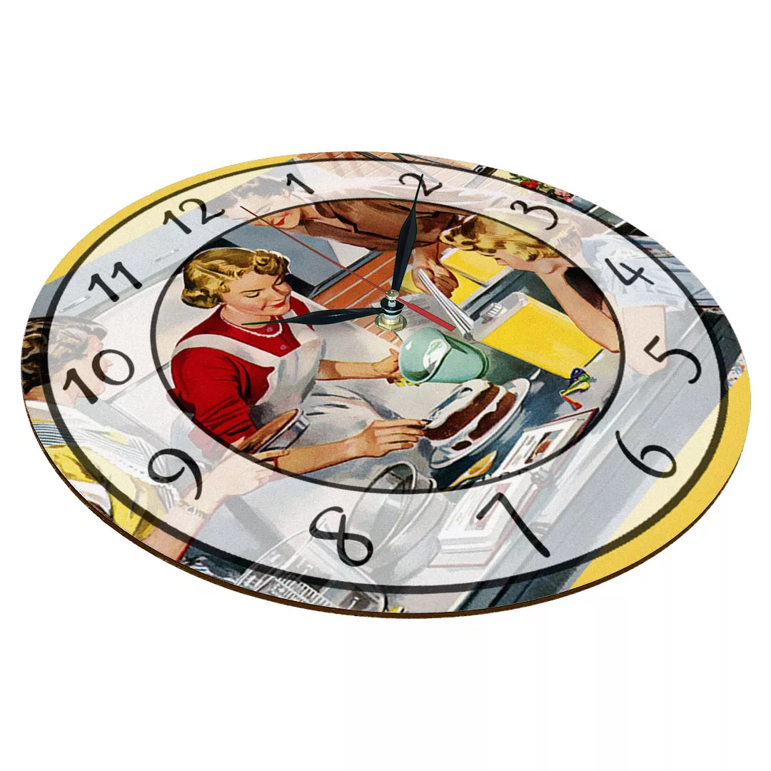 ساعت دیواری طرح آشپزخانه و کیک کد 1318