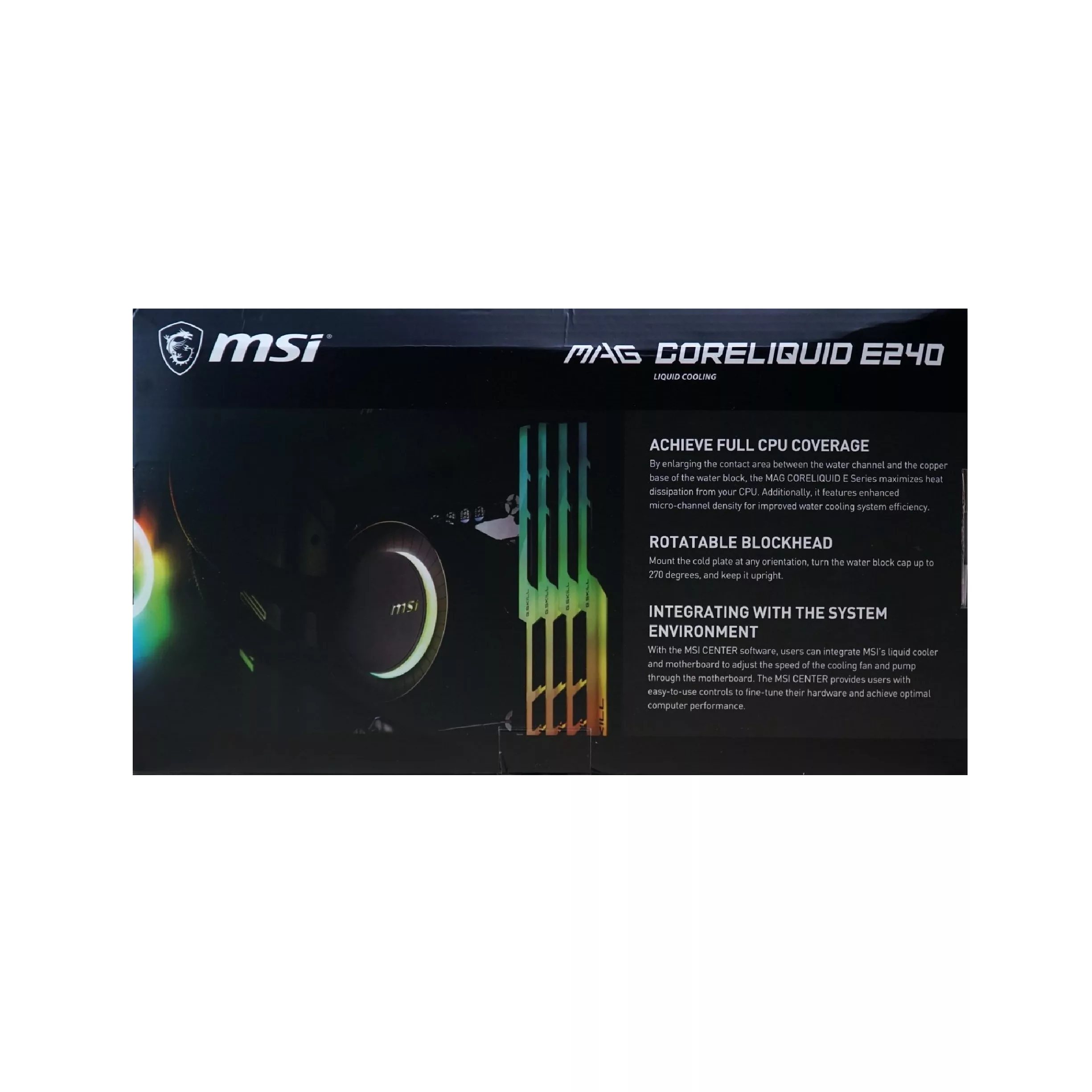 سیستم خنک کننده آبی ام اس آی مدل MAG CORELIQUID E240