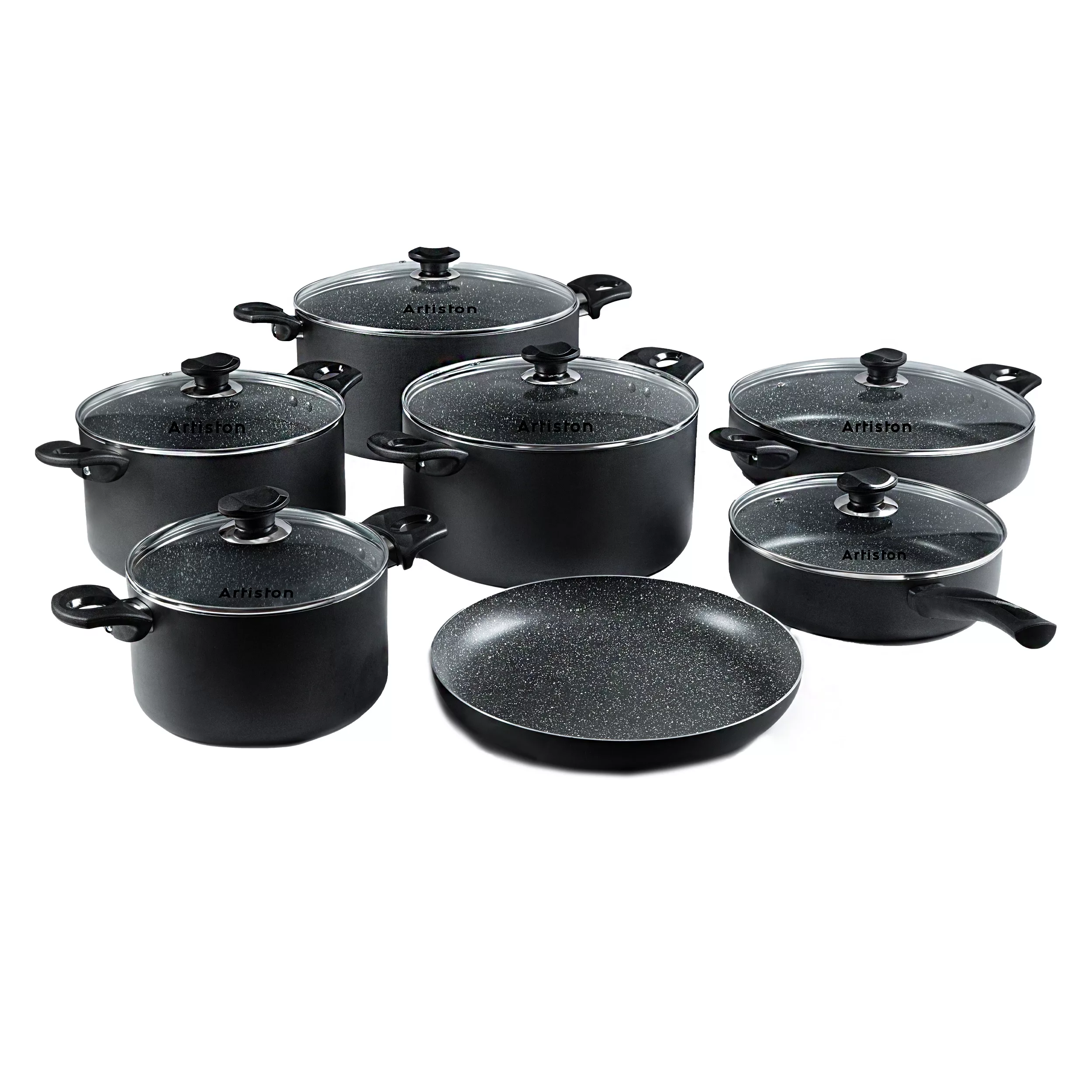 سرویس قابلمه و تابه تفلون 15 پارچه آرتیستون صنعت مدل 1516