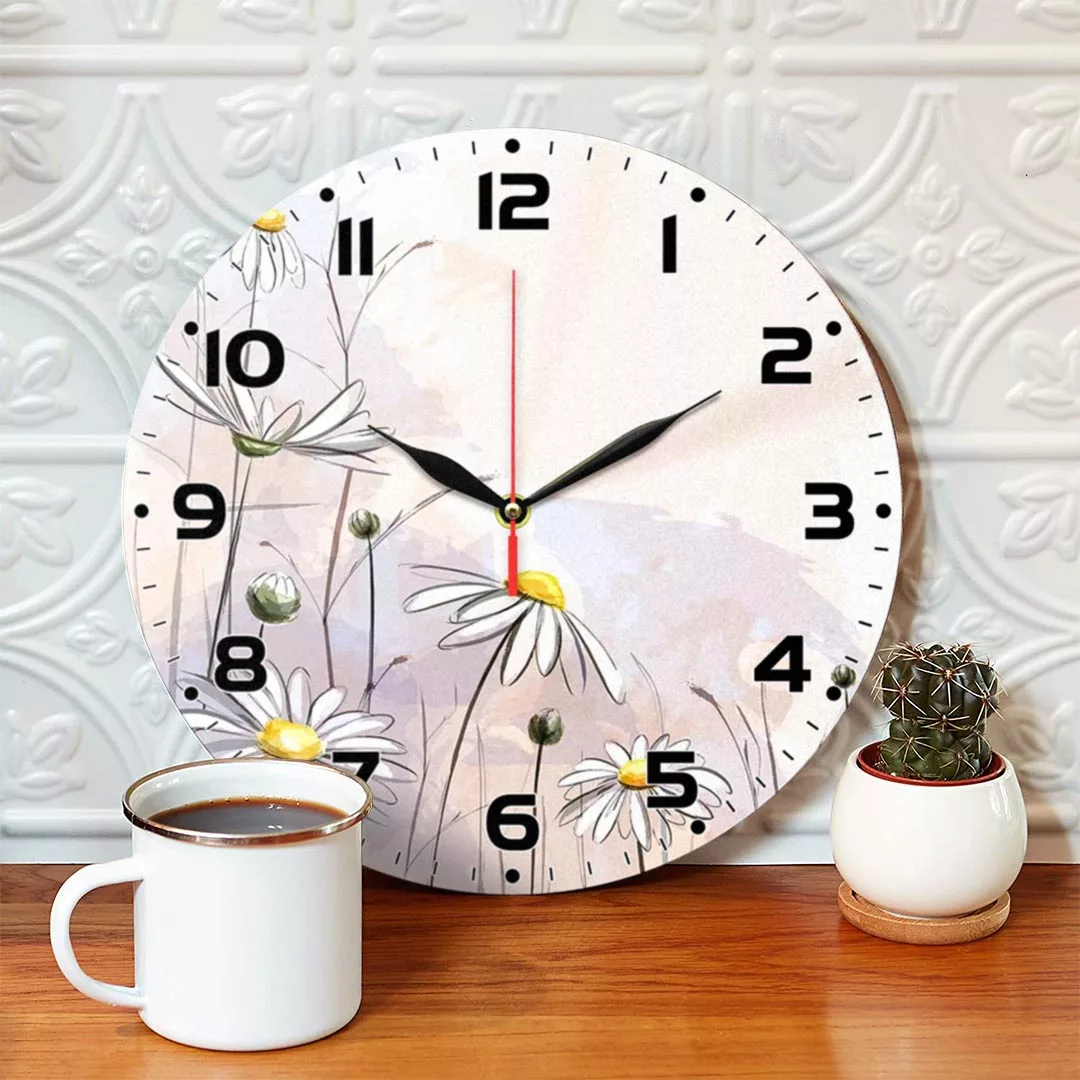 ساعت دیواری طرح گل کد 1224