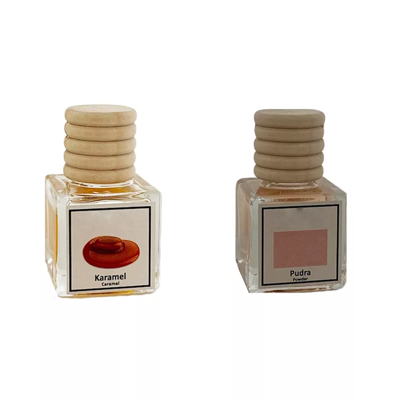 خوشبوکننده خودرو مدل کارامل و پودر حجم 10 میلی لیتر مجموعه 2 عددی