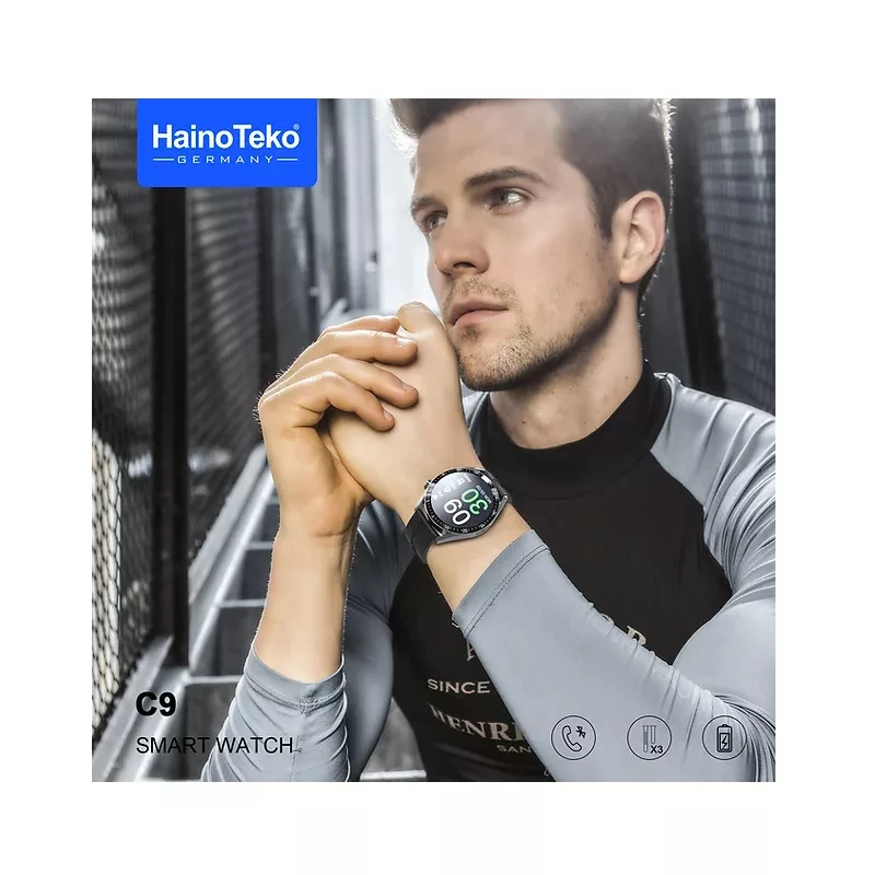 ساعت هوشمند هاینو تکو مدل MOH HELMET C09 DISPLAY SMART دارای قابلیت های قابلیت مکالمه از طریق بلوتوث، پشتیبانی از زبان فارسی در منو و سیستم‌عامل بند سیلیکون