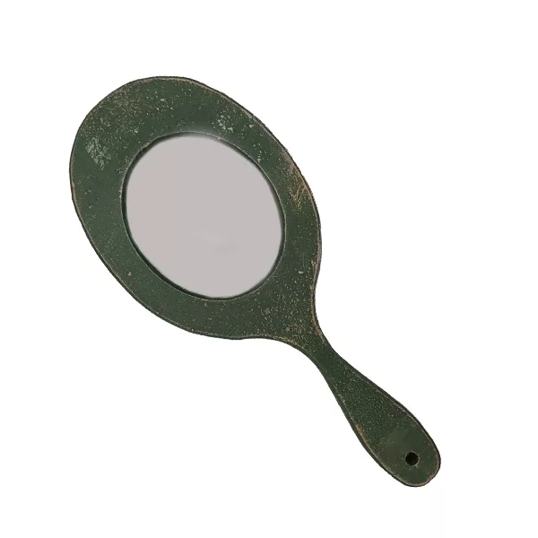 آینه آرایشی مدل چوبی پتینه طرح هیچ